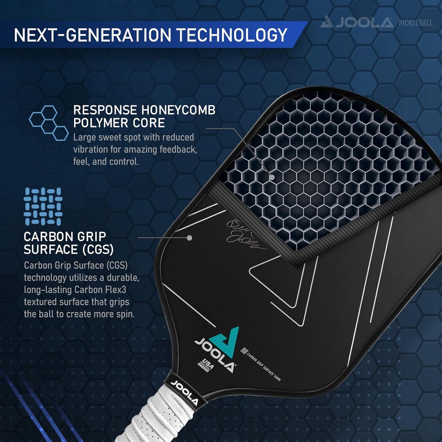 JOOLA Ben Johns Hyperion CGS 16 Pickleball Paddle